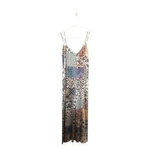 Zara Patchwork Boho Flowy Wide-Leg Jumpsuit Festival Size Medium